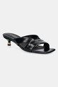 Vanda Novak papuci de piele Maya Maya.Wet.Black negru SS25