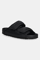 Birkenstock 1774 ciabatte slide Arizona CosNy EXQ SYN pelle fiore nero 1030431