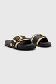 Чехли AllSaints Ellie Raffia Slider W003FD черен SS25