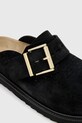 AllSaints klapki zamszowe Skye Mule czarny W046FC.BLK