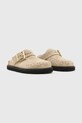 AllSaints papuci din piele Skye Mule W046FC.SAN bej SS25