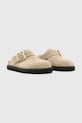 AllSaints papuci din piele Skye Mule W046FC.SAN bej SS25