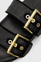 AllSaints papuci Sian Raffia Sandal negru W090FC