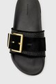 AllSaints papuci Ellie Raffia Slider W094FC negru