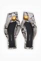 Vanda Novak infradito in pelle Florence Gray Python grigio Florence.Gray.Python