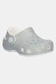 Crocs klapki CLASSIC IRIDESCENT GLITTER CLOG KIDS srebrny 210985.CROCS.CLASSIC.IR