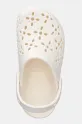 Crocs klapki CLASSIC FLORAL CUT OUT CLOG KIDS beżowy 210943.CROCS.CLASSIC.FL