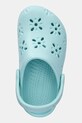 Crocs papuci CLASSIC FLORAL CUT OUT CLOG KIDS turcoaz 210943.CROCS.CLASSIC.FL