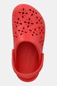 Crocs klapki CLASSIC FLORAL CUT OUT CLOG KIDS czerwony 210943.CROCS.CLASSIC.FL