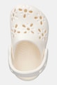 Crocs klapki CLASSIC FLORAL CUT OUT CLOG KIDS beżowy 210944.CROCS.CLASSIC.FL