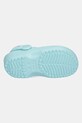 Pantofle Crocs CLASSIC FLORAL CUT OUT CLOG KIDS 210944.CROCS.CLASSIC.FL tyrkysová