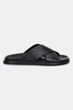 Paul&Shark slapi de piele 25418010.11 negru SS25