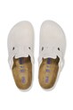 Birkenstock klapki zamszowe Boston SFB 1027667 biały