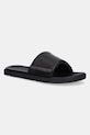 UGG klapki skórzane Seaside II Slide tekstylny czarny 1166593.BLK