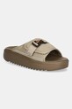 Pantofle UGG Maxxer Slide 2.0 imitace kůže béžová 1167871.MDSD