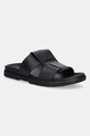 Calvin Klein papuci LUG SANDAL DOUBLE T LTH sintetic negru HM0HM01734