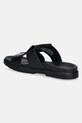 Încălțăminte Calvin Klein papuci LUG SANDAL DOUBLE T LTH HM0HM01734 negru