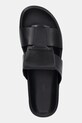 Calvin Klein papuci LUG SANDAL DOUBLE T LTH negru HM0HM01734