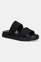 Calvin Klein Jeans papucs FLAT MOLDED DBL BAR SANDAL CV szintetikus fekete YM0YM01222