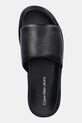 Pantofle Calvin Klein Jeans FLAT MOLDED SLIDE SANDAL LTH černá YM0YM01225