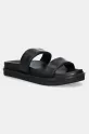 Calvin Klein Jeans klapki FLAT MOLDED DOUBLEBAR SANDAL LTH syntetyczny czarny YM0YM01226