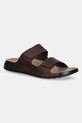 Nubuck παντόφλες Ecco Cozmo 2-Strap καφέ 500904.02667