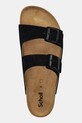 Scholl papuci din piele JULIEN negru F300741004