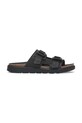 Birkenstock leather sliders Shinjuku 2S LEA/TEX black 1029640
