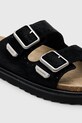 AllSaints klapki zamszowe Randal Sandal czarny M002FC.BLK