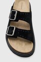 AllSaints klapki zamszowe Randal Sandal M002FC.BLK czarny