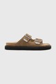 AllSaints klapki zamszowe Randal Sandal brązowy M002FC.GRE