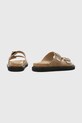 Obuwie AllSaints klapki zamszowe Randal Sandal M002FC.GRE brązowy