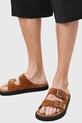 AllSaints klapki zamszowe Randal Sandal M002FC.TAN brązowy