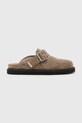 AllSaints klapki zamszowe Randal Mule brązowy M003FC.GRE