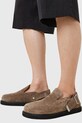 AllSaints klapki zamszowe Randal Mule M003FC.GRE