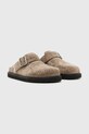 AllSaints klapki zamszowe Randal Mule M003FC.GRE brązowy SS25