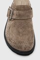 AllSaints klapki zamszowe Randal Mule M003FC.GRE brązowy
