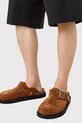 AllSaints klapki zamszowe Randal Mule M003FC.TAN