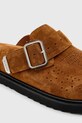 AllSaints klapki zamszowe Randal Mule brązowy M003FC.TAN