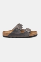 Birkenstock klapki nubukowe Arizona 1027046 szary SS25