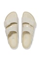 Birkenstock klapki skórzane Arizona Woven Emboss 1029172 beżowy