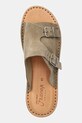 Кожаные шлепанцы Fracap Sandals бежевый D110