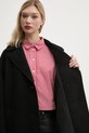 Tommy Jeans płaszcz z domieszką wełny DW0DW20166