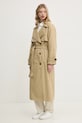 Tommy Jeans trenci din bumbac DW0DW20280 bej SS25