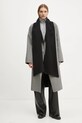 Karl Lagerfeld palton din lână pe două fețe A1W15018 negru SS25