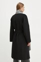 Karl Lagerfeld płaszcz wełniany dwustronny czarny A1W15018