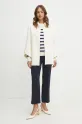 Luisa Spagnoli cappotto in lana 541645 beige SS25