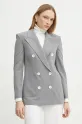 Luisa Spagnoli blazer con aggiunta di lana tessuto grigio 541870