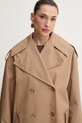 Хлопковый тренч MICHAEL Michael Kors бежевый MR520GTDTY