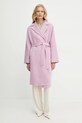 Вовняне пальто Weekend Max Mara рожевий 2515011011600